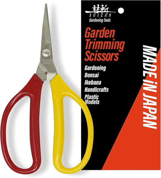SUIZAN Trimming Scissors 6” - Professional Japanese Garden Plant Herb Buds Flower Shears Gardening Tools
