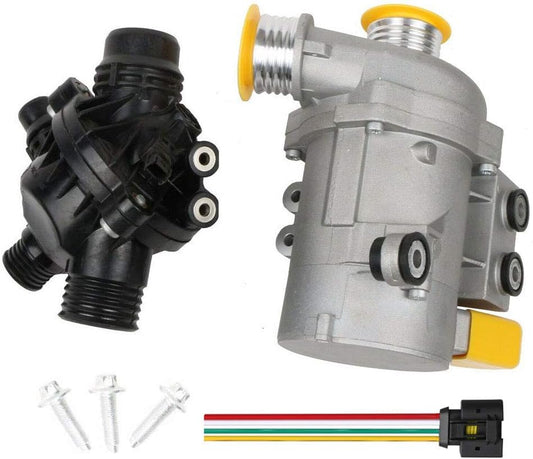 MOSTPLUS 11517563183 11517586925 Electric Engine Water Pump and Thermostat Compatible for BMW E90 X3 Z4 1 3 5 Series