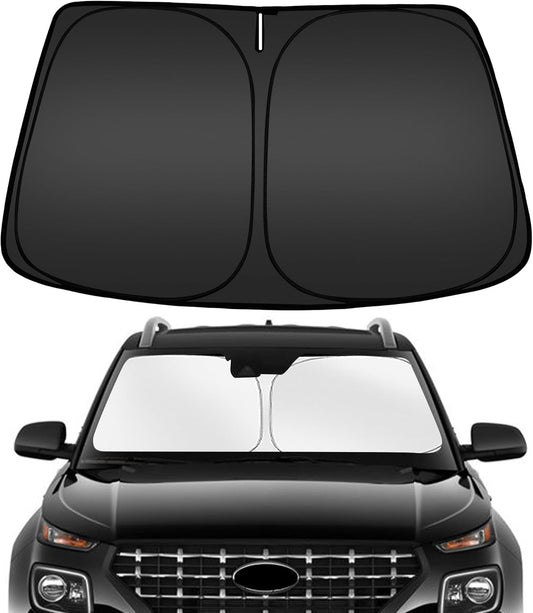 ARISMOTOR Windshield Sun Shade for Hy-undai Venue 2020-2025, Custom Fit Foldable Front Window Sunshade Sun Visor Protector, Block UV Rays Keep Your Car Cooler