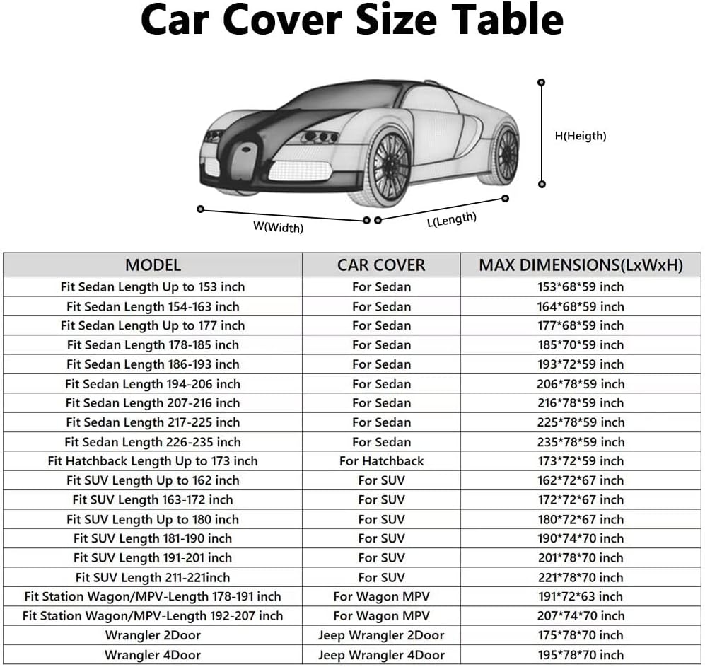 MORNYRAY Waterproof Car Cover All Weather Snowproof UV Protection Windproof Outdoor Full Truck Cover, Universal Fit for (Fit Truck Length 242-250 inch,All Silvery)