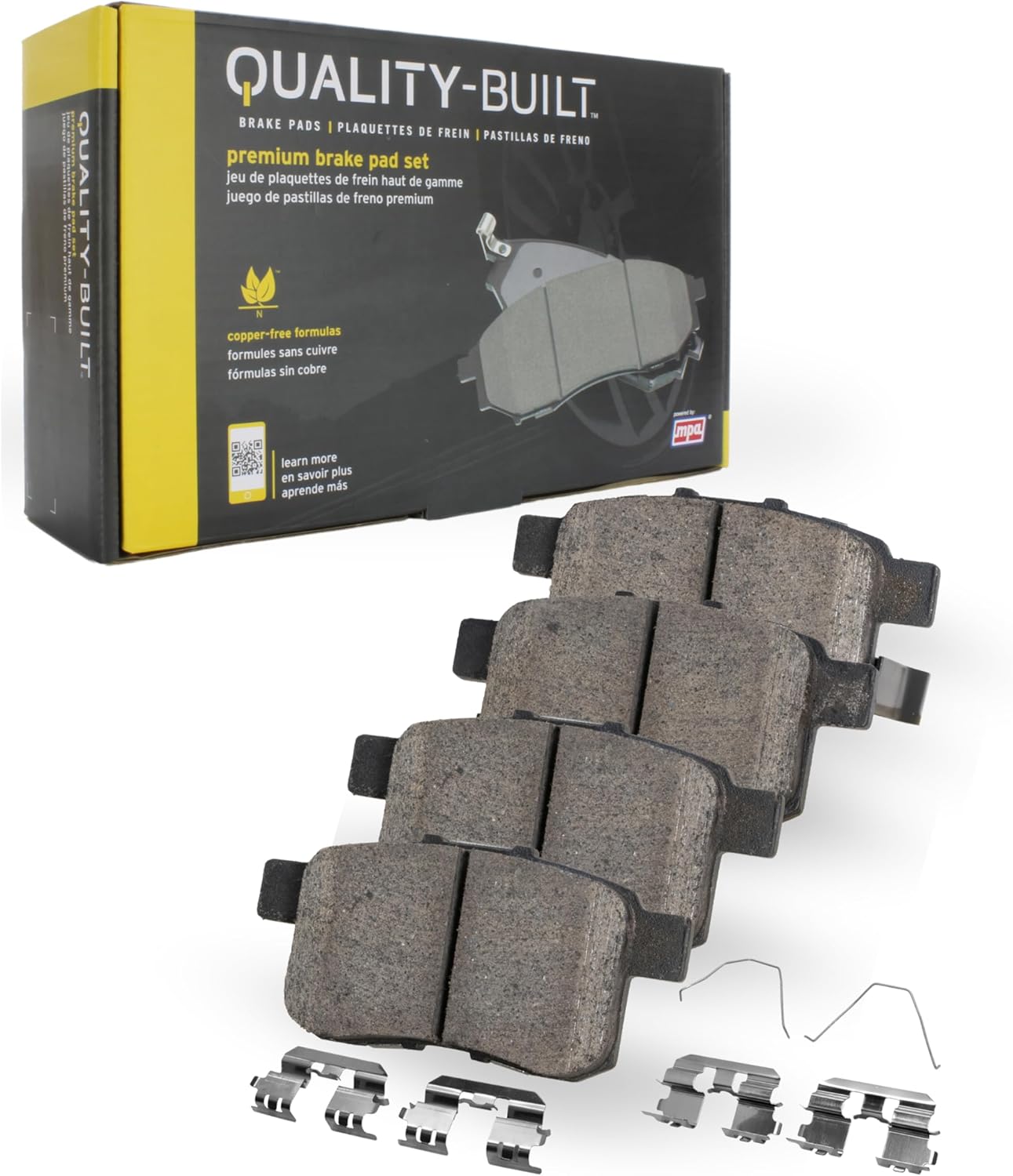 Premium Semi-Metallic Rear Brake Pads (1001-2405M) Compatible with Chevrolet Express 3500 2024-2021, Express 4500 2024-2021, GMC Savana 3500 2024-2021, Savana 4500 2024-2021