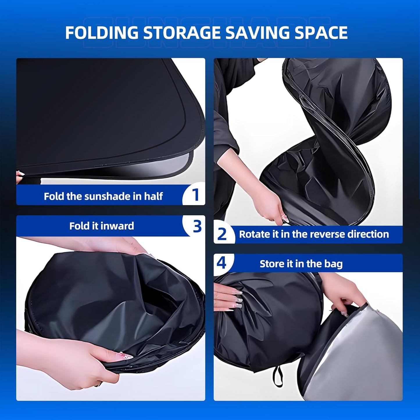 Windshield Sun Shade for S-ubaru Crosstrek 2013-2017 Foldable Sunshade Custom Fit Front Window Car Interior Accessories Protector Blocks UV Rays