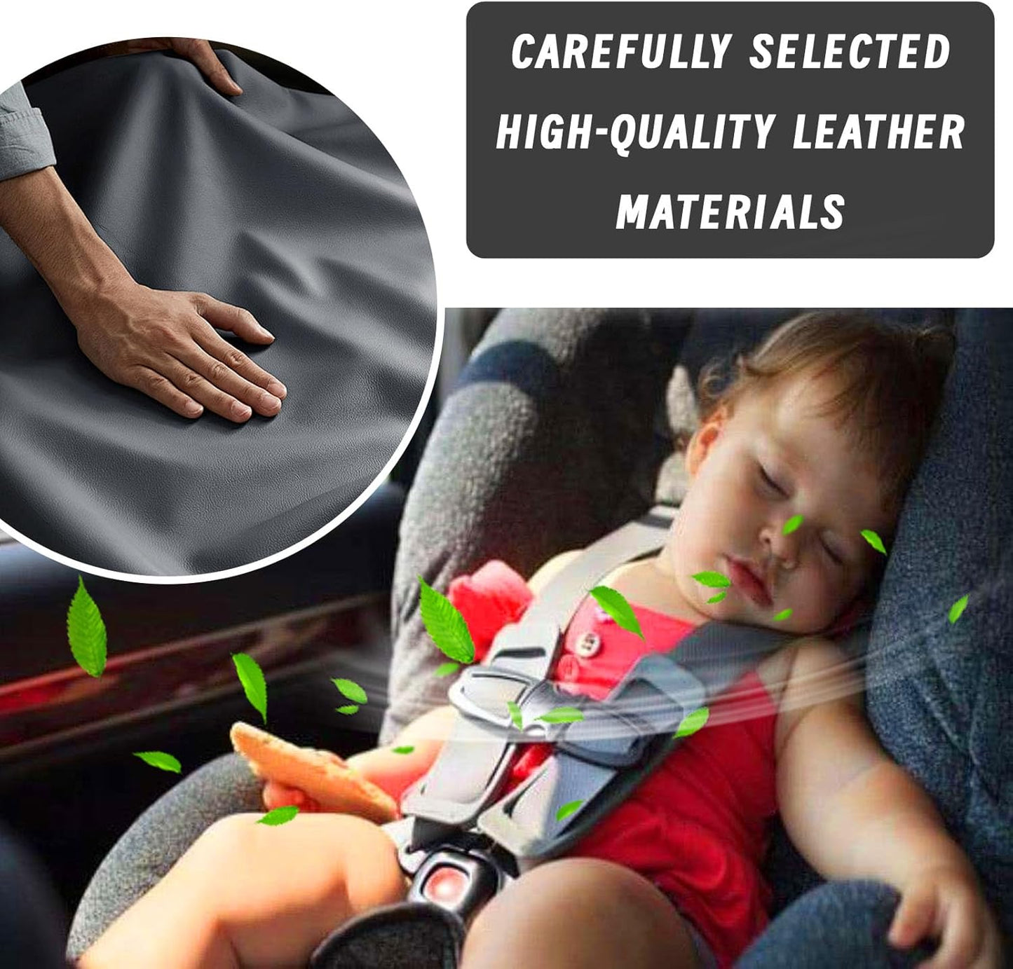 Car Center Console Cover, Upgraded Leather Arm Rest Cover for Car SUV, Car Middle Armrest Console Cover with 2 Storage Bags Scratch Resistant Waterproof Universal Car Accessories (Gray)