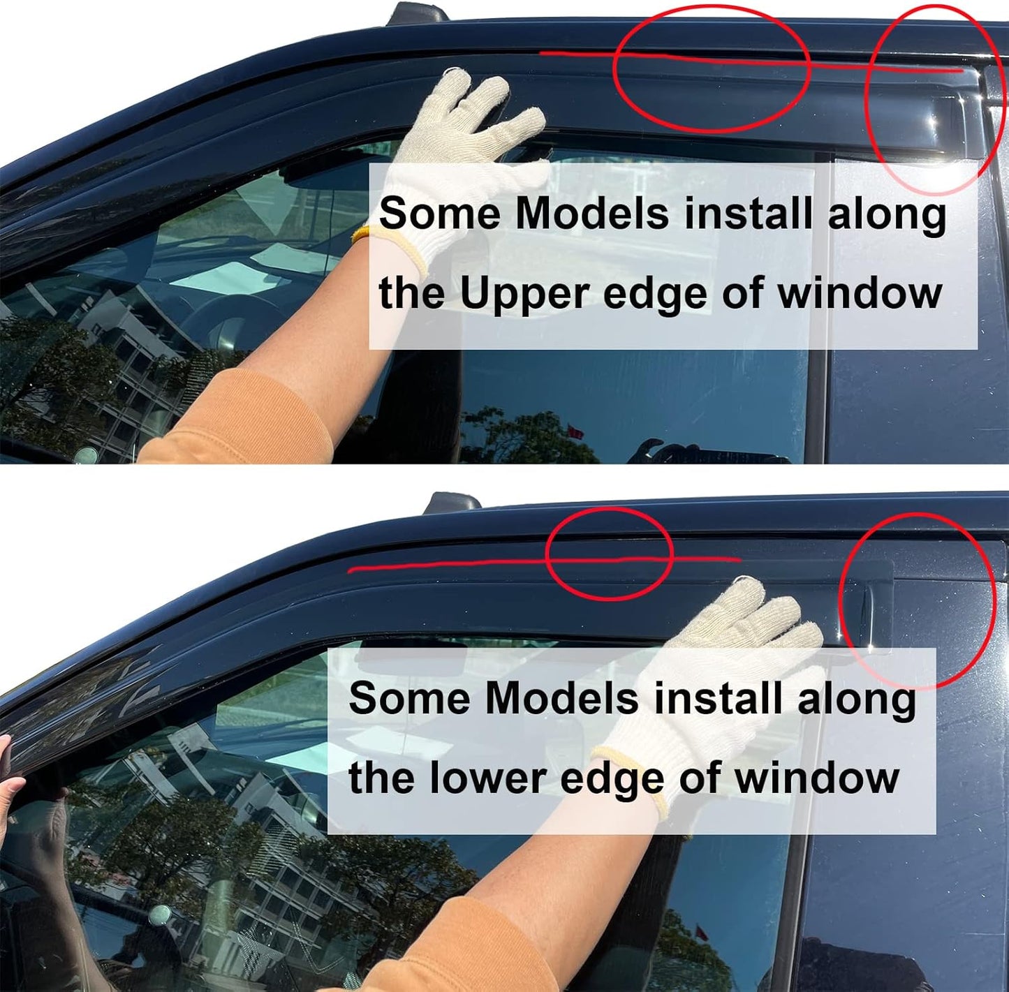 Smoke Sun/Rain Guards Window Visors Compatible with 2003-2008 Nissan Murano Wind Deflector 4pc 94921