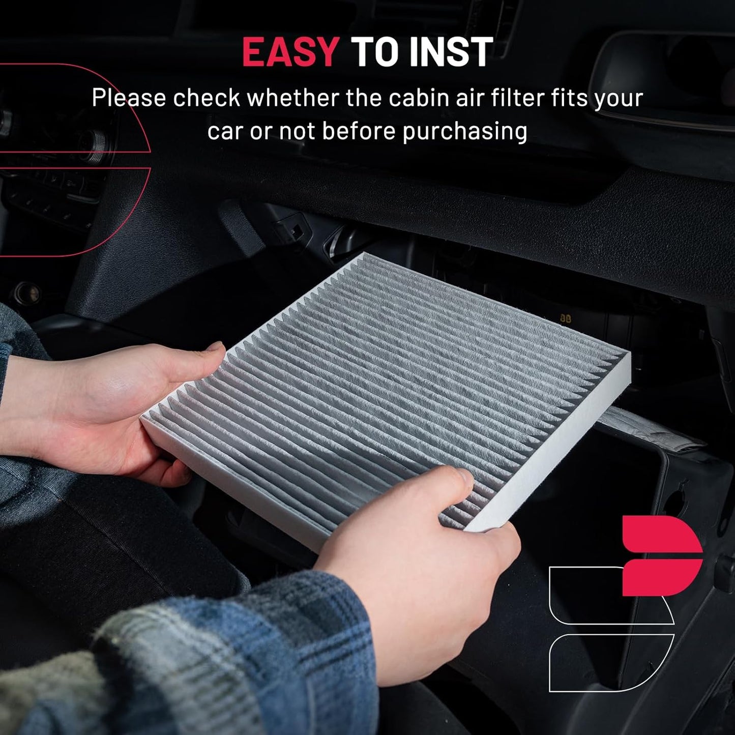 BDFHYK CAF4021C Cabin Air Filter with Activated Carbon Compatible with INFINITI 2012-2013 M35h, 2011-2013 M37/M56, 2014-2019 Q70, 2015-2019 Q70L