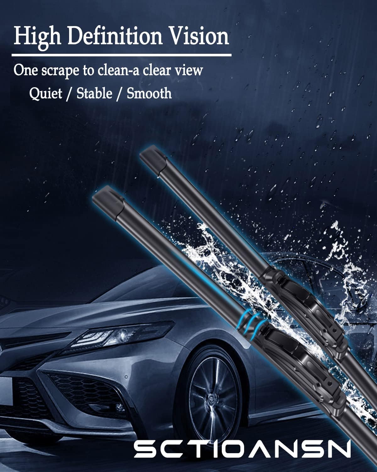 3 Wipers Set for Subaru Impreza 2008-2012, Windshield Wiper Blades Original Equipment Replacement Front and Rear- 24"/16"/16B" (Pack of 3) J- HOOK