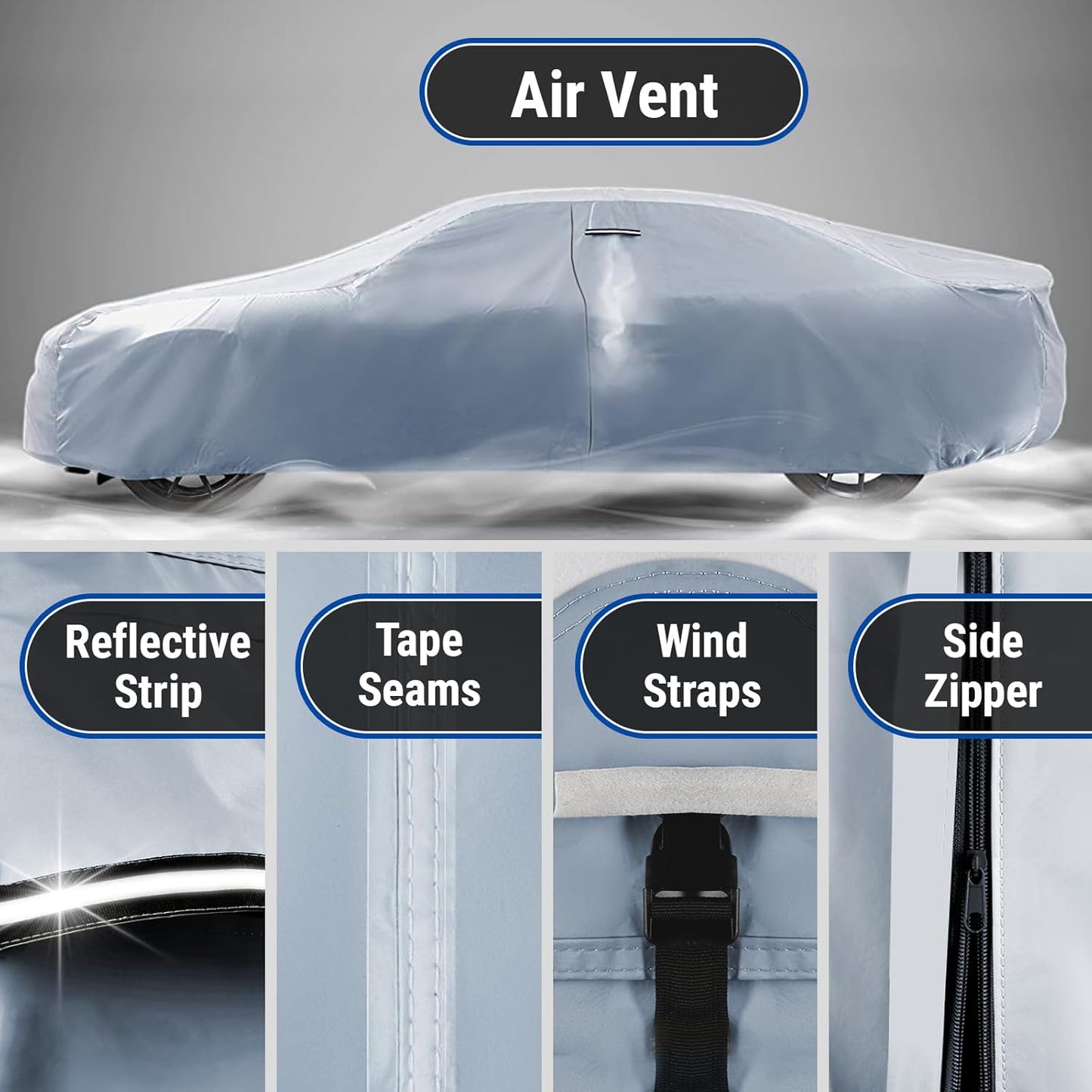 iCarCover Premium Car Cover for 1968-1979 Chevy Nova Heavy Duty Waterproof All-Weather Automobiles Custom Fit Indoor Outdoor UV Snow Protection Covers with Straps and Bag