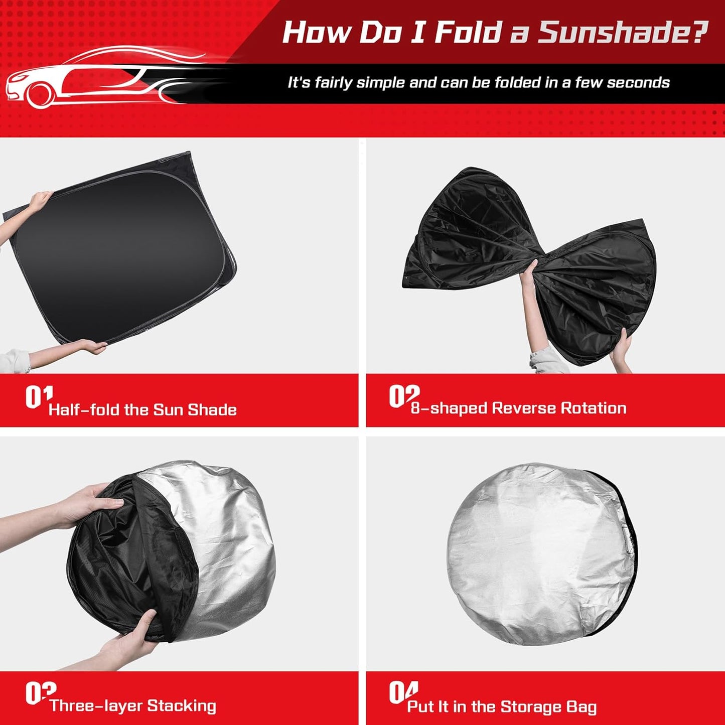 ARISMOTOR Windshield Sun Shade for Toyota Grand Highlander 2024-2025 2026, Custom Fit Foldable Front Window Sunshade Sun Visor Protector, Block UV Rays Keep Your Car Cooler