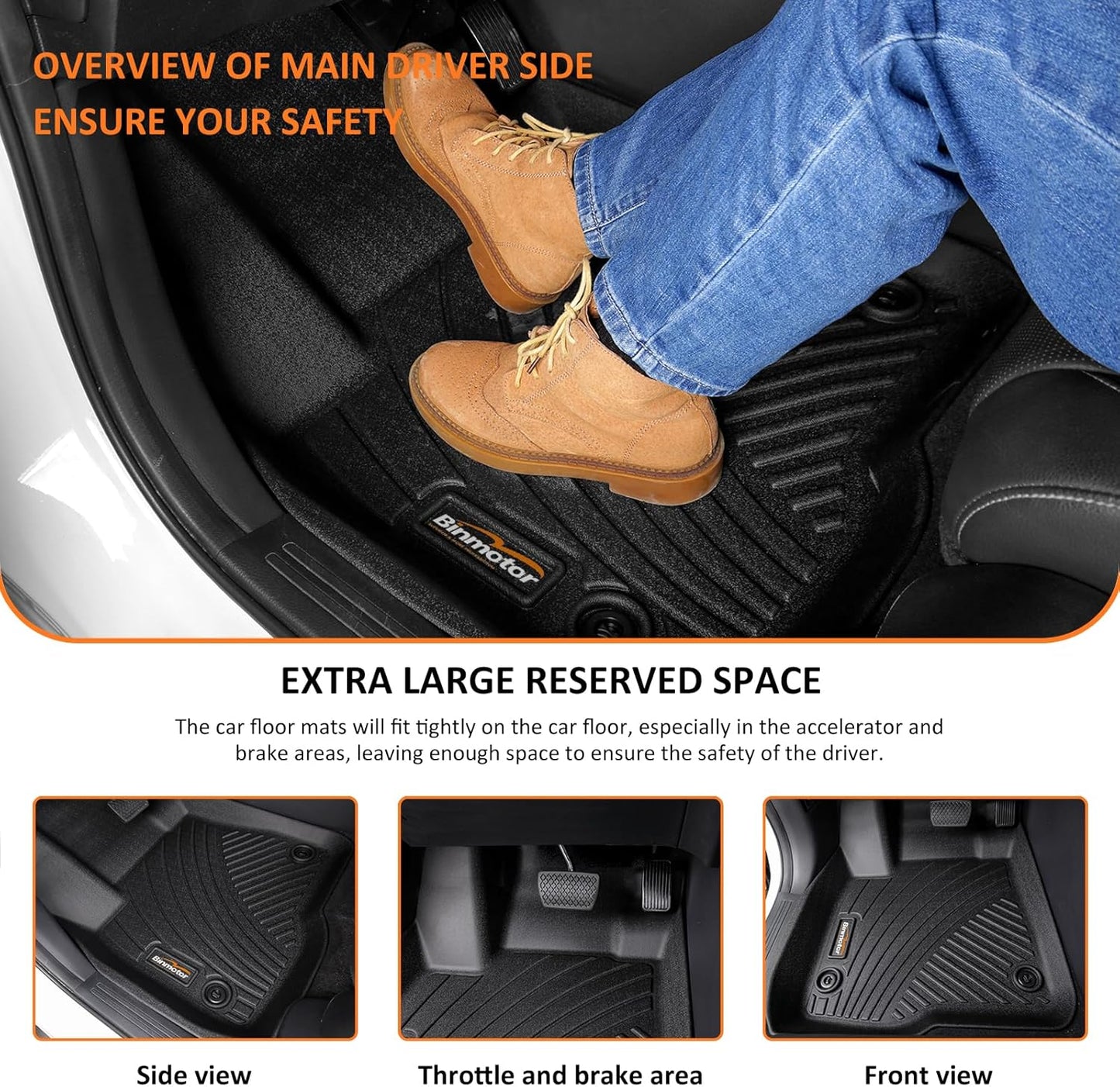 Binmotor-Floor Mats & Cargo Liner Set for BMW X3 2025, All Weather Car Mats Cargo Trunk Mat for BMW X3 2025 Accessories