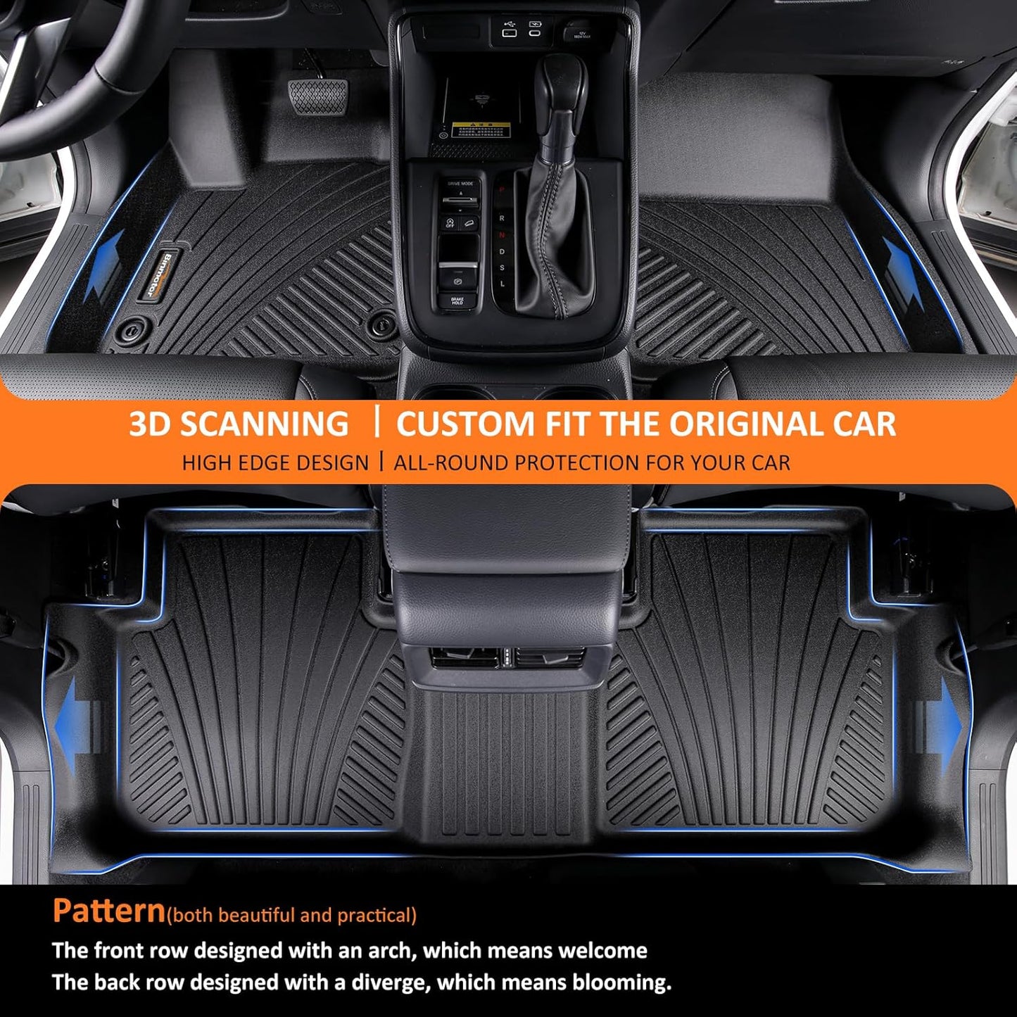 Binmotor-Floor Mats & Cargo Liner Set for BMW X3 2025, All Weather Car Mats Cargo Trunk Mat for BMW X3 2025 Accessories