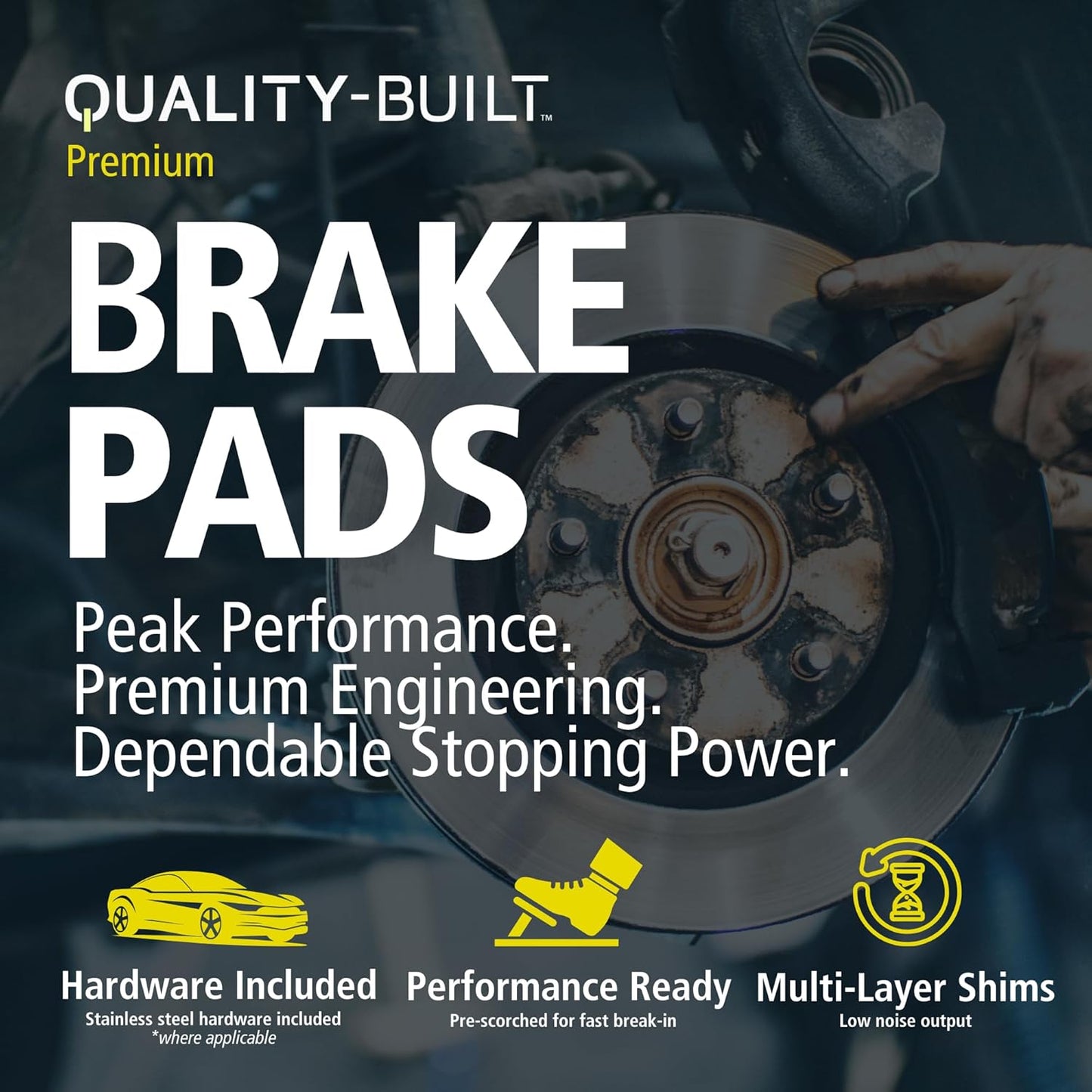 Premium Semi-Metallic Front Brake Pads (1001-0844M) Compatible with 2001-2007 Buick/Chevrolet/Oldsmobile/Pontiac (Aztek/Montana/Rendezvous/Silhouette/Venture)